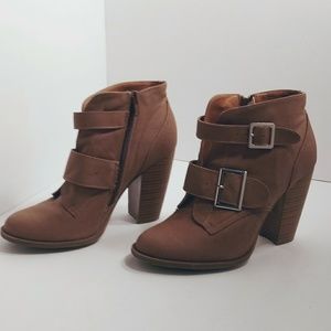 Tan Charlotte Russe booties size 7